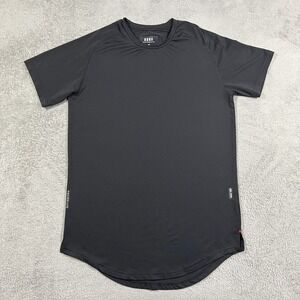 ASRV Silver Lite Shirt Mens Medium Black Performance Athletic Gym Workout